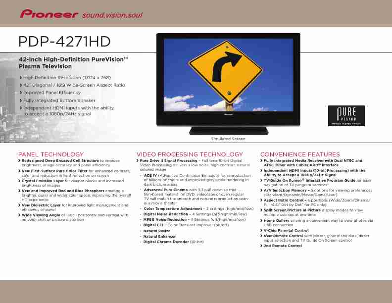 Pioneer Flat Panel Television PDP-4271HD-page_pdf